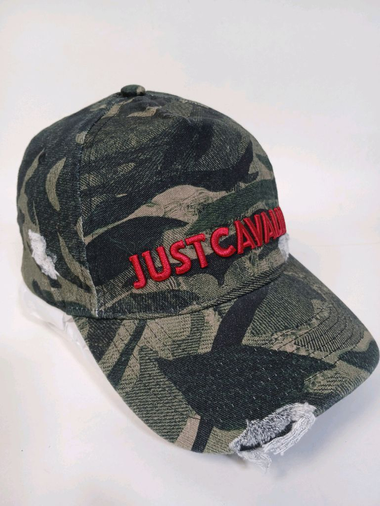 저스트까발리 그린색 타이거 문양 볼캡--3