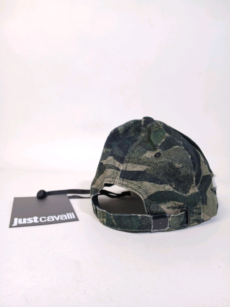저스트까발리 그린색 타이거 문양 볼캡--5
