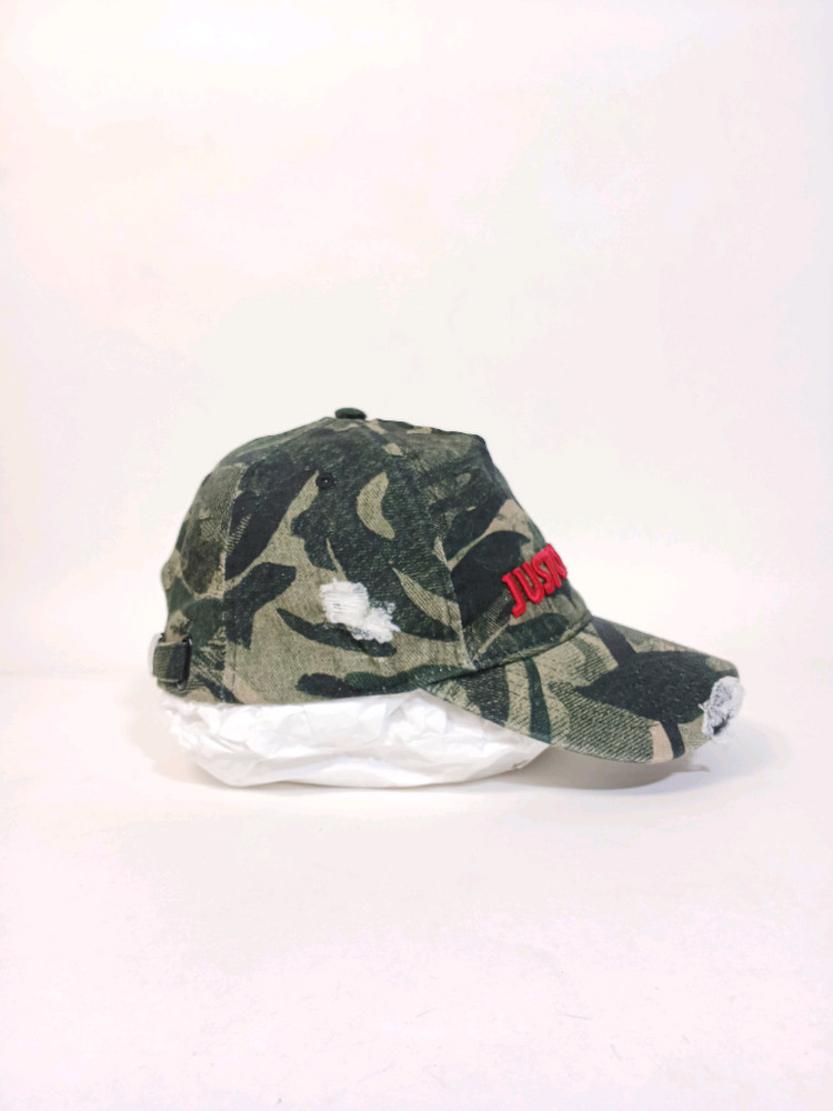 저스트까발리 그린색 타이거 문양 볼캡--1