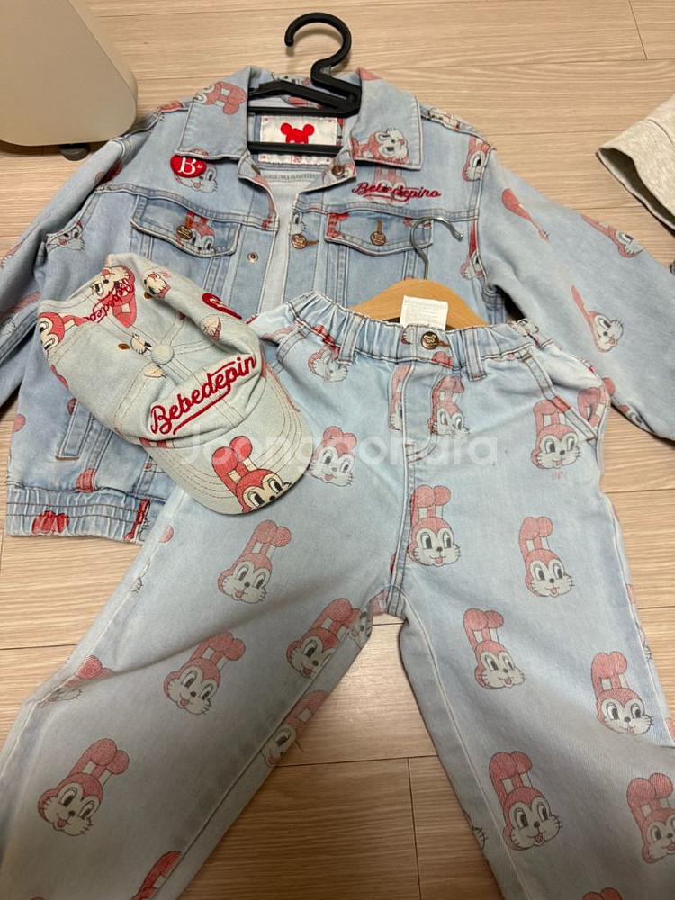 베베드피노 청자켓 청바지 모자 풀 세트--1