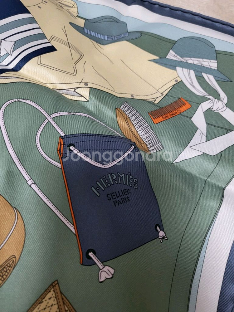 에르메스 까레 스카프 펠레멜레 셀리에 70 까레 아르두--3