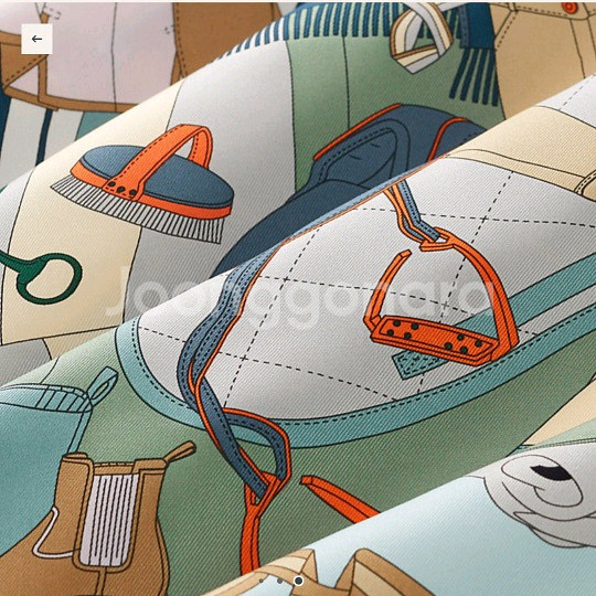 에르메스 까레 스카프 펠레멜레 셀리에 70 까레 아르두--1