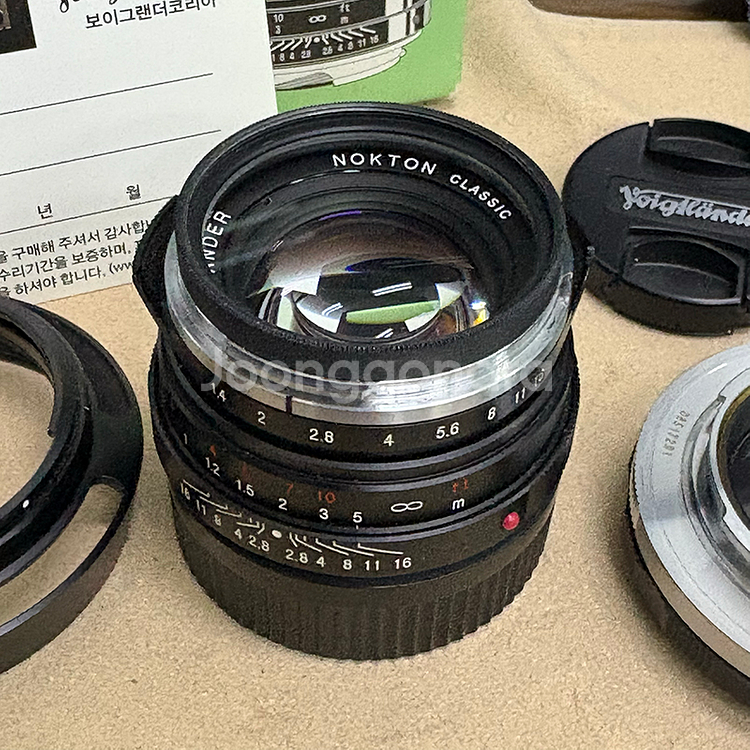 보이그랜더 녹턴 40mm f1.4 + 아답터 vm-e--4