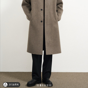 타임옴므 캐시미어 발마칸 코트 105 사이즈 TAUPE