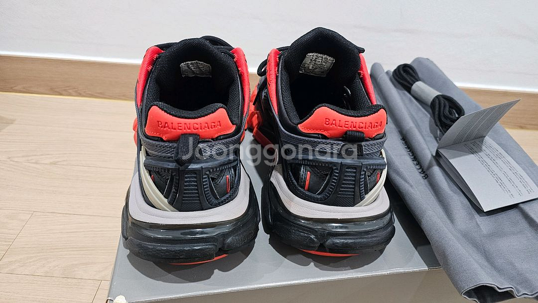 발렌시아가 트랙2 블랙/레드 39 사이즈--2