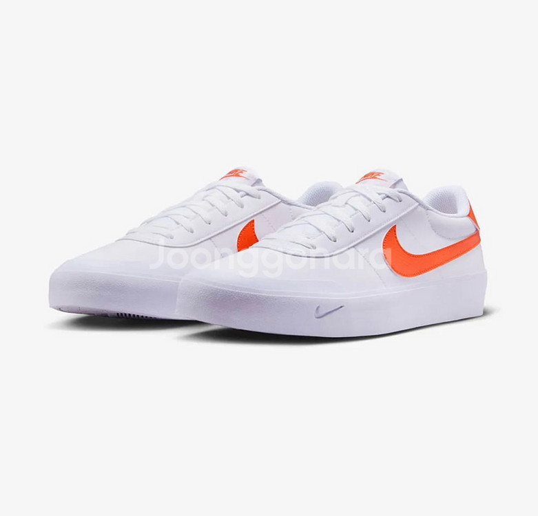 나이키 코트 숏 흰/오렌지 스니커즈 250 - 새상품--4