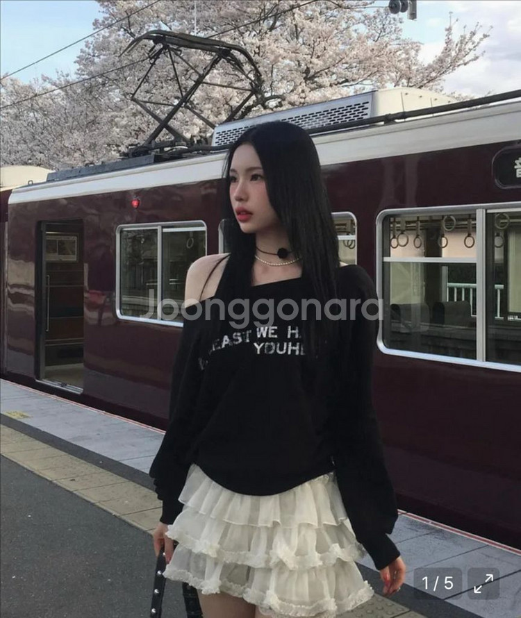 유희) 오프숄더 SWEATSHIRTS BLACK--0