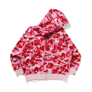 BAPE 베이프 핑크 카모 샤크 후드집업 이미지