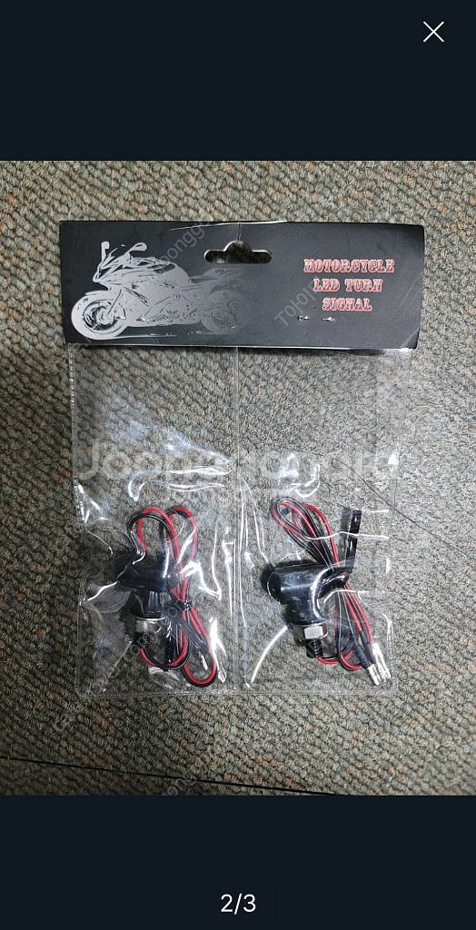 오토바이 방향지시등 호박색.블랙스타일--1
