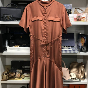 한섬 TIME 타임 새틴 롱 원피스