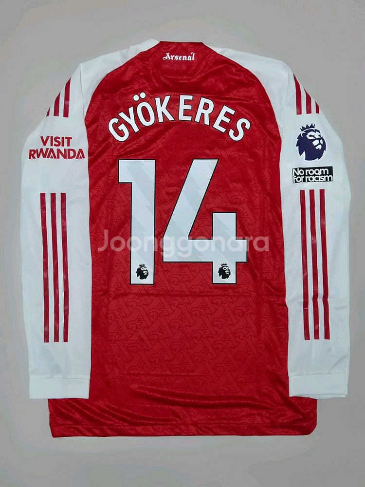 25 26 아스날 홈 요케레스 긴팔 유니폼 XL--0