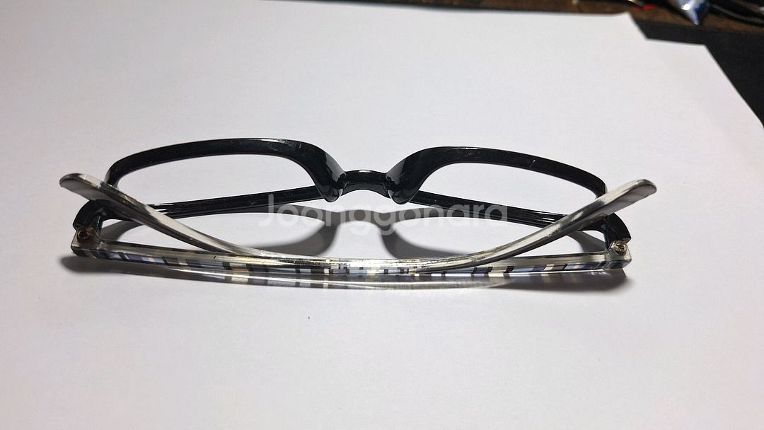 블랙 프레임 스트라이프 일본 안경 레트로 안경테--3