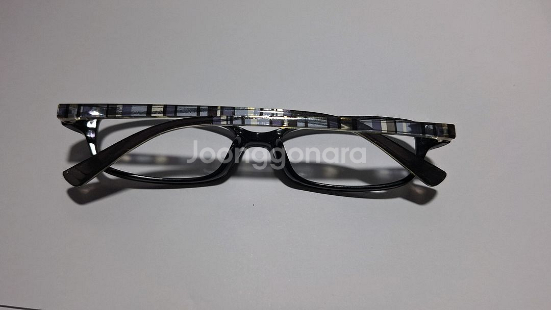 블랙 프레임 스트라이프 일본 안경 레트로 안경테--4