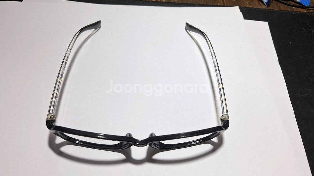 블랙 프레임 스트라이프 일본 안경 레트로 안경테--5