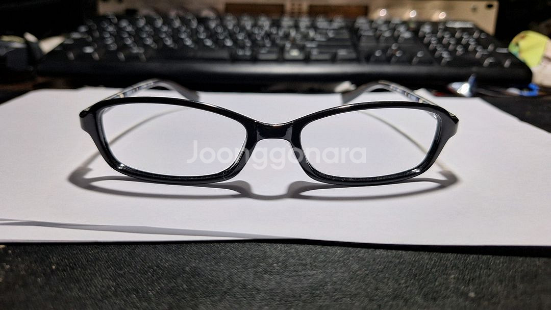블랙 프레임 스트라이프 일본 안경 레트로 안경테--6