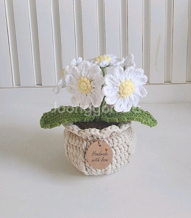 핸드메이드 데이지 화분--0