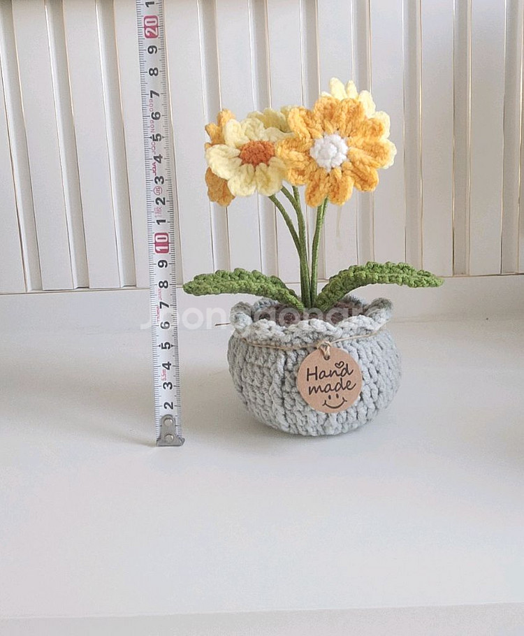 핸드메이드 데이지 화분--2