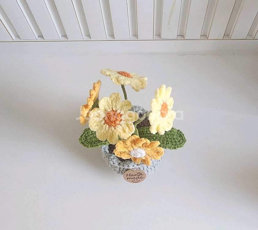 핸드메이드 데이지 화분--3