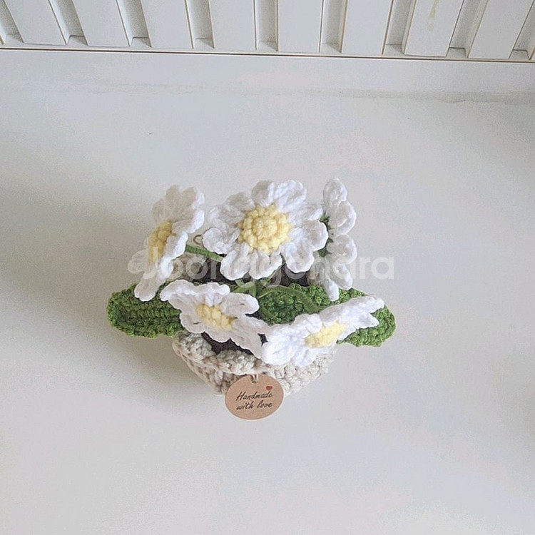 핸드메이드 데이지 화분--1