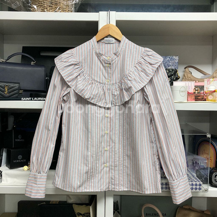 CLAUDIE PIERLOT 끌로디피에로 프릴 블라우스--0