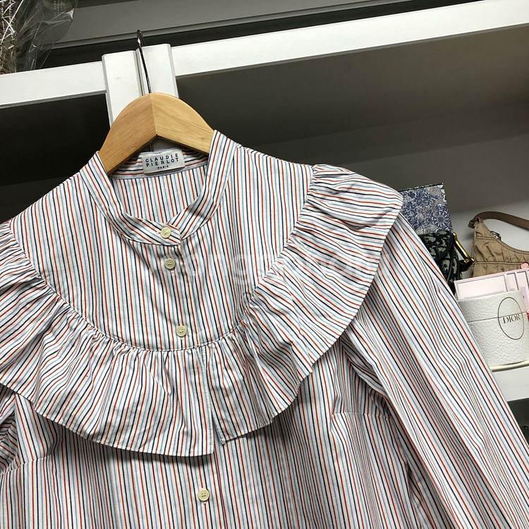 CLAUDIE PIERLOT 끌로디피에로 프릴 블라우스--2