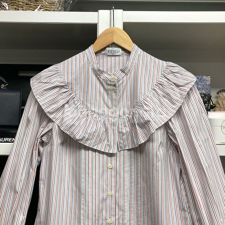 CLAUDIE PIERLOT 끌로디피에로 프릴 블라우스--1