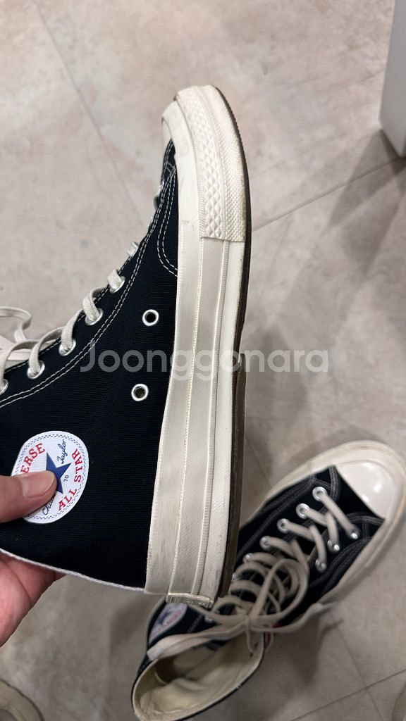 꼼데 컨버스 하이 블랙 270--7