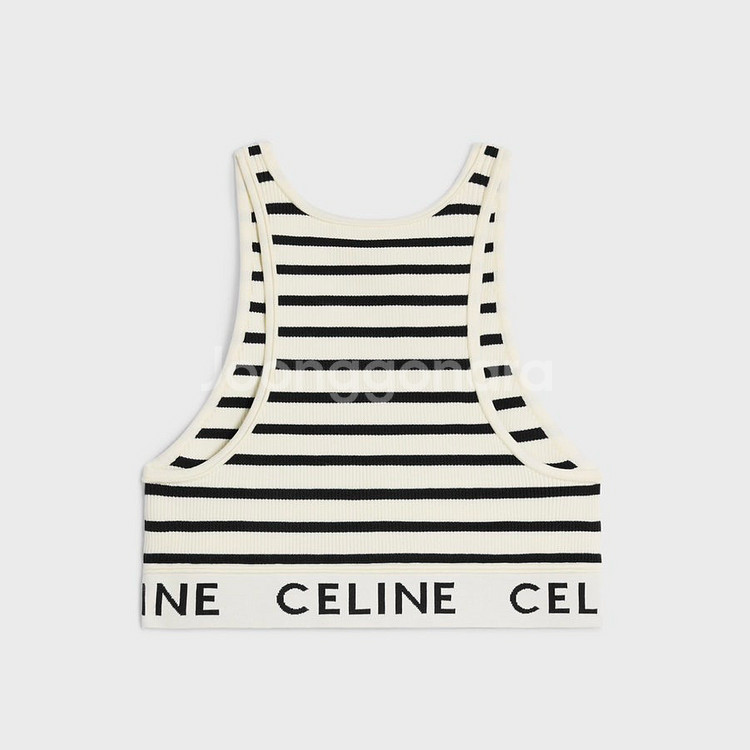 셀린느 브라탑 XS 애슬레틱 메쉬 스트라이프 브라탑 X--7