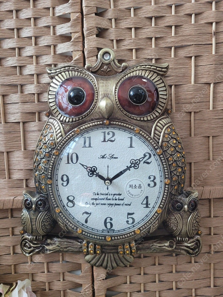 [판매] 부엉이 벽시계 새상품입니다 (무소음) 이미지