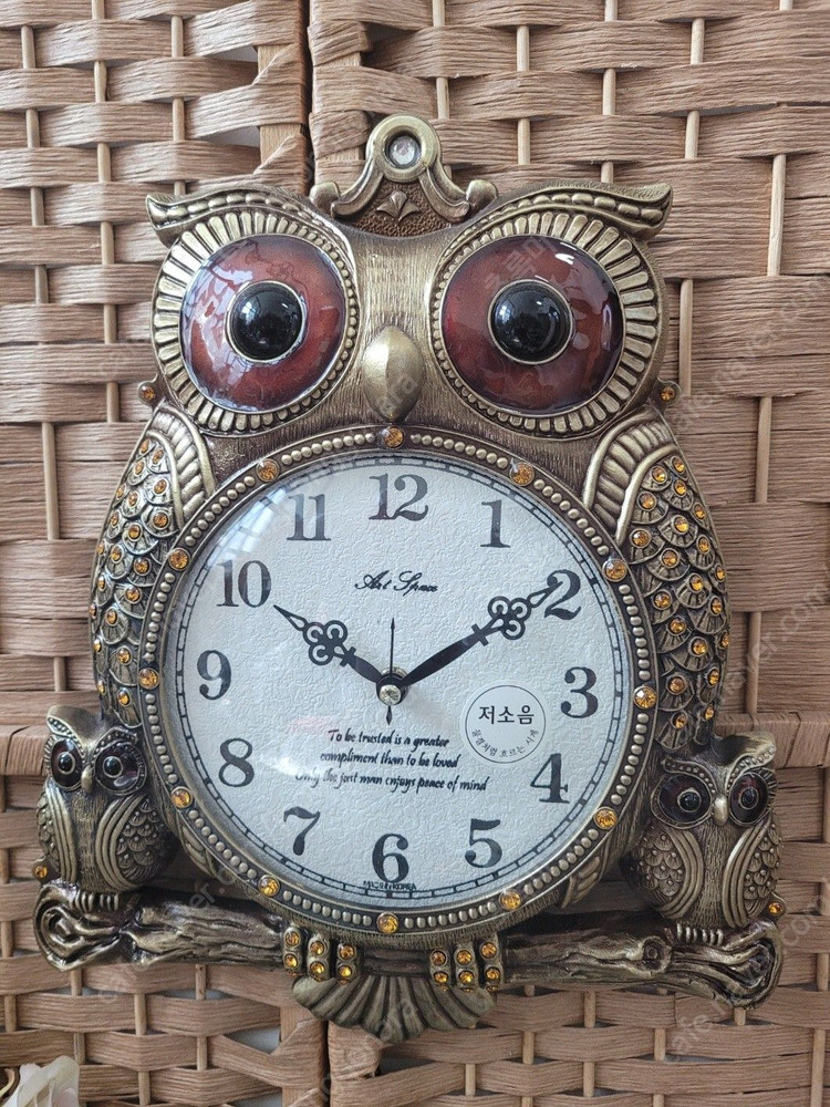 [판매] 부엉이 벽시계 새상품입니다 (무소음) 이미지