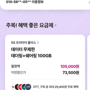 유플러스 데이터 2기가