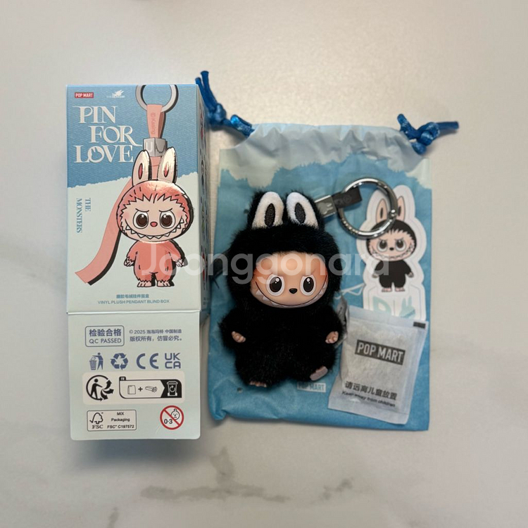 팝마트 미니라부부 내마음속 비밀번호 키링 R(블랙)--0