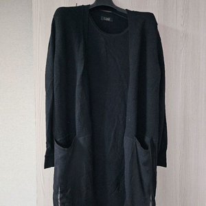 한섬 / TIME 타임 블랙 롱 가디건 +원피스 일체형