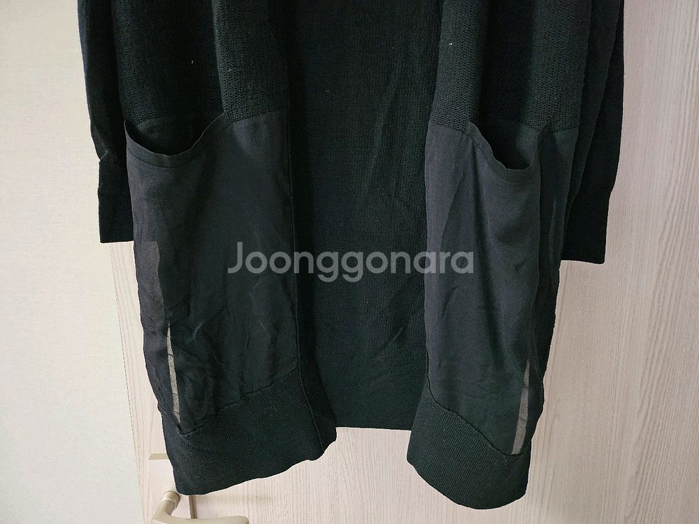 한섬 / TIME 타임 블랙 롱 가디건 +원피스 일체형--3