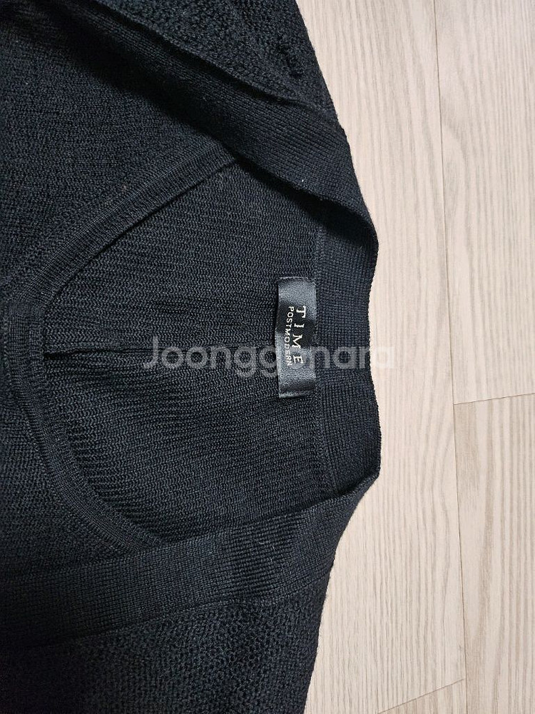 한섬 / TIME 타임 블랙 롱 가디건 +원피스 일체형--6