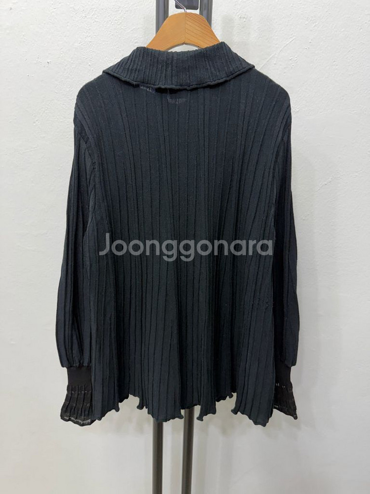 정품) 랑방 한섬 플리츠 니트 블라우스 90--4