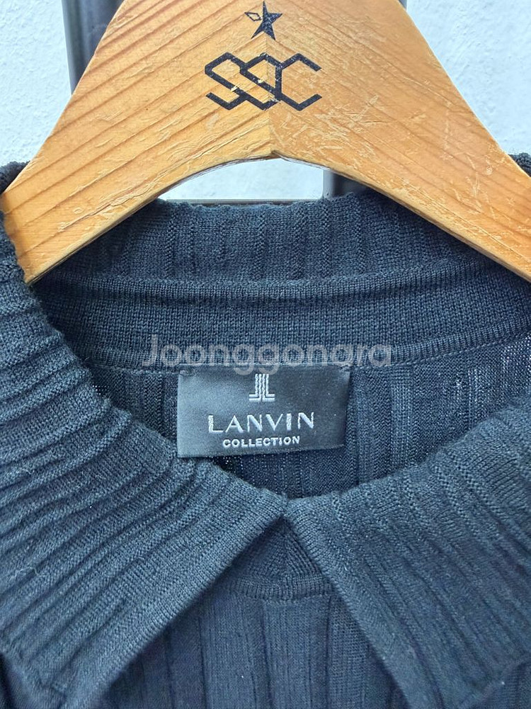 정품) 랑방 한섬 플리츠 니트 블라우스 90--6