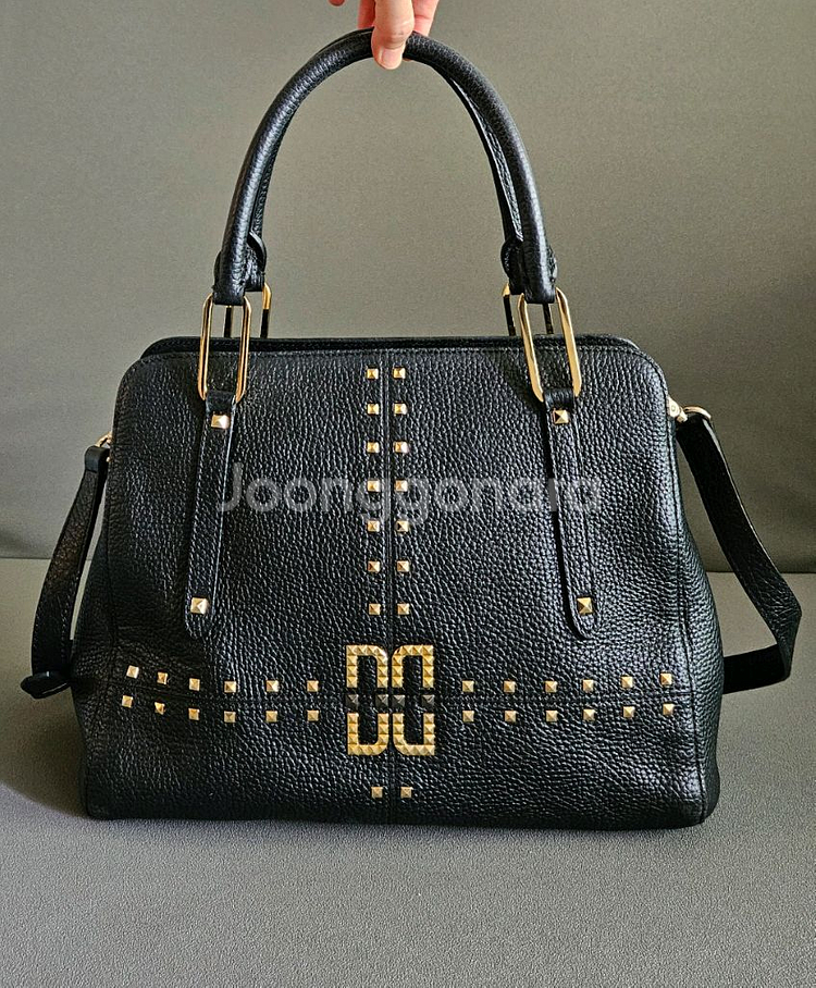 닥스 블랙 스터드 DD로고 크로스백 토트백--0