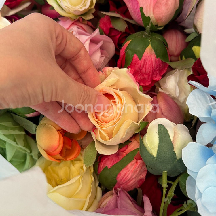 조화 장미 꽃머리 모음 100개--1