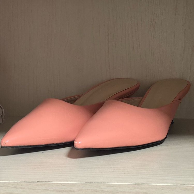 사뿐 프로나 스틸레토 뮬 힐 5cm 핑크 240mm 이미지