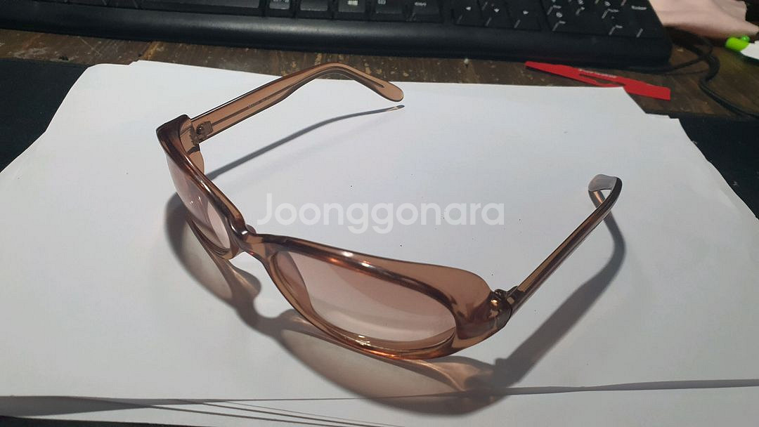 일본 수입 빈티지 선글라스/투명 브라운 KG-608-2--1