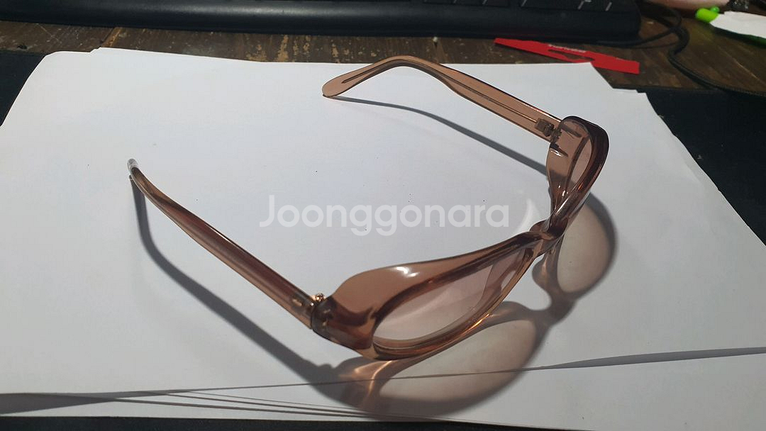 일본 수입 빈티지 선글라스/투명 브라운 KG-608-2--2