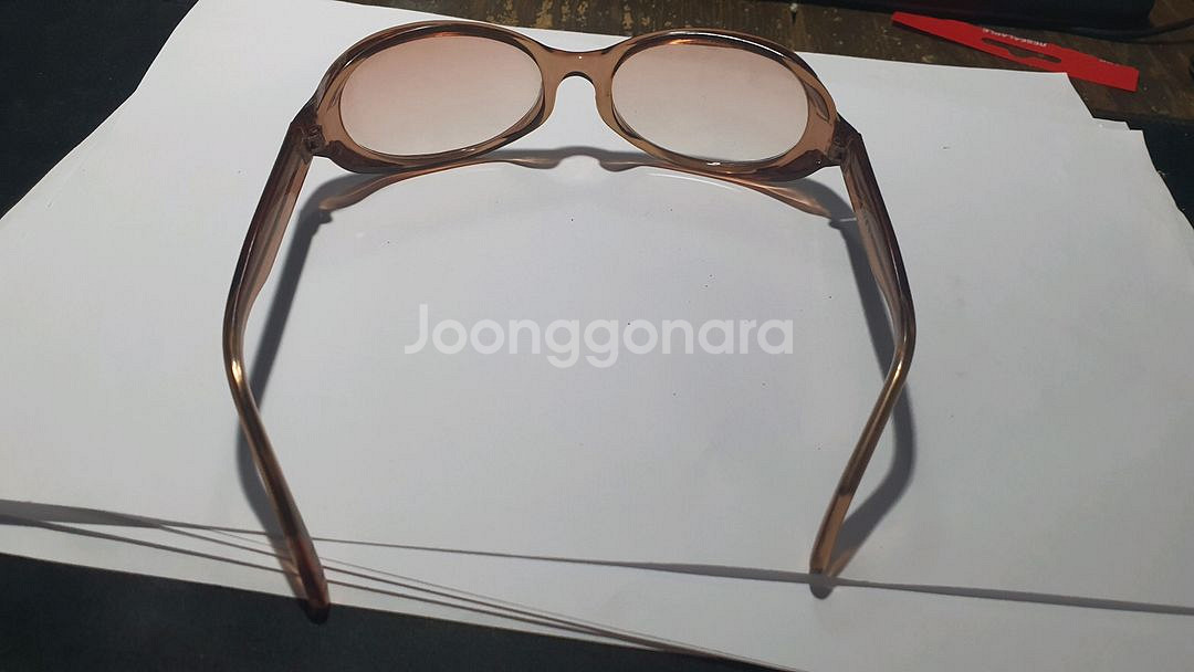 일본 수입 빈티지 선글라스/투명 브라운 KG-608-2--5