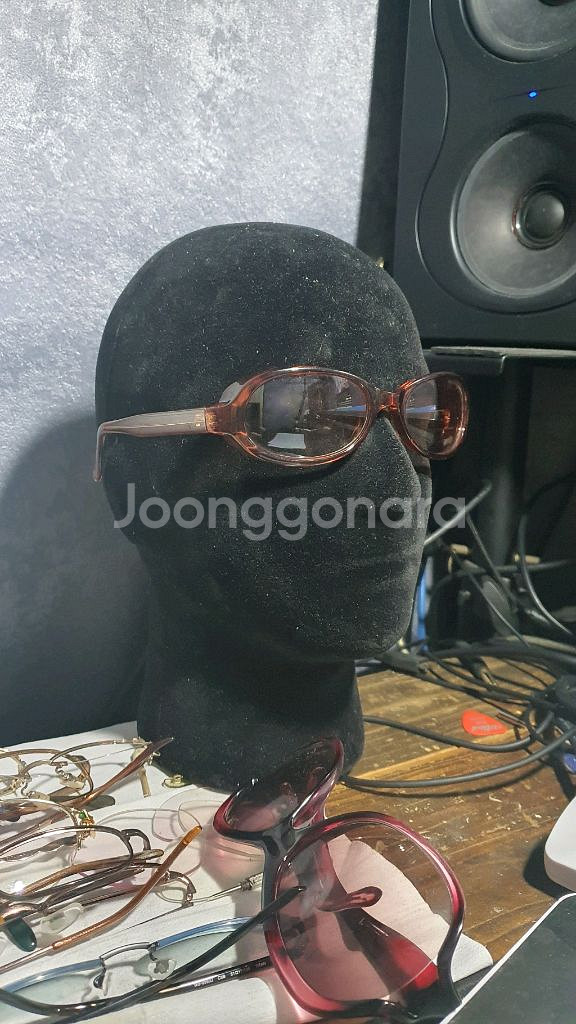 일본 수입 빈티지 선글라스/투명 브라운 KG-608-2--7