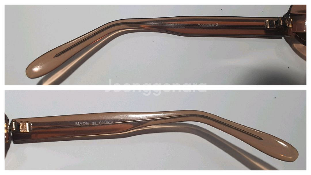 일본 수입 빈티지 선글라스/투명 브라운 KG-608-2--8