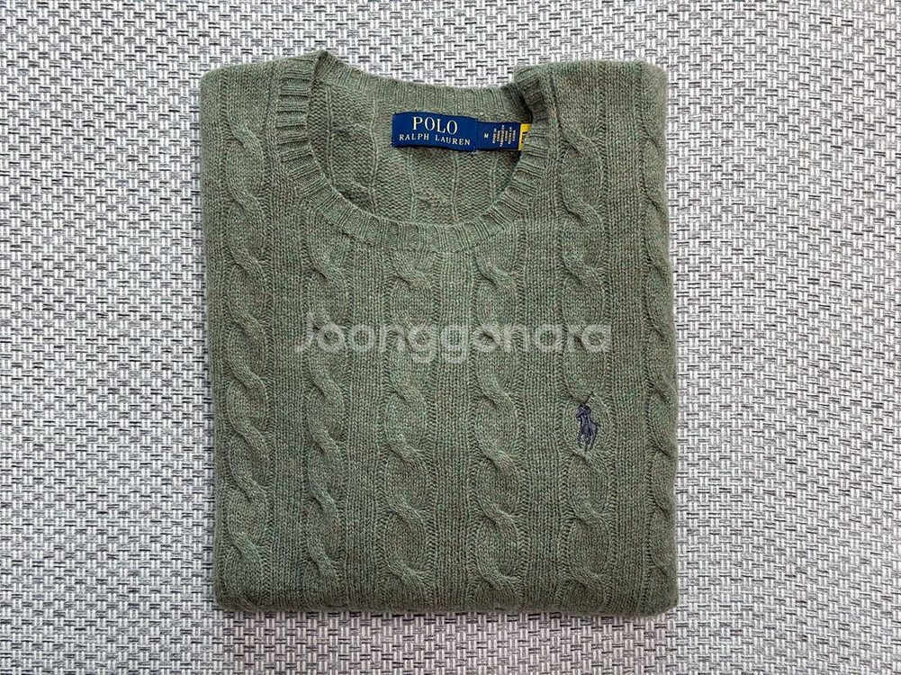 [M] 폴로 정품 케이블 니트 울 캐시미어 스웨터--9
