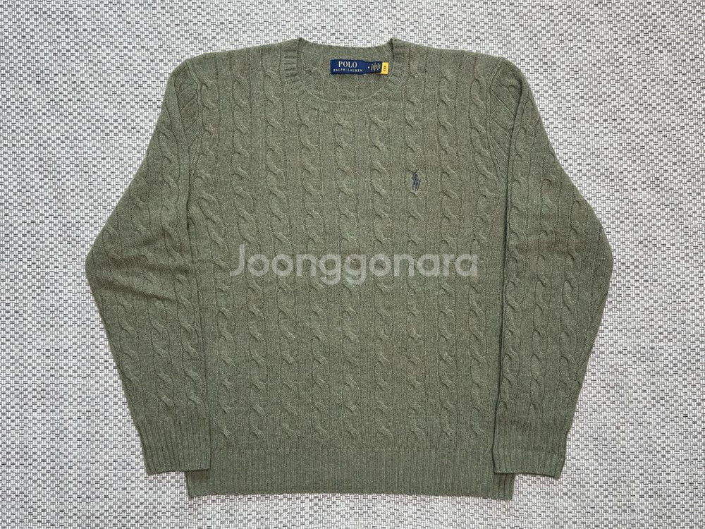 [M] 폴로 정품 케이블 니트 울 캐시미어 스웨터--10