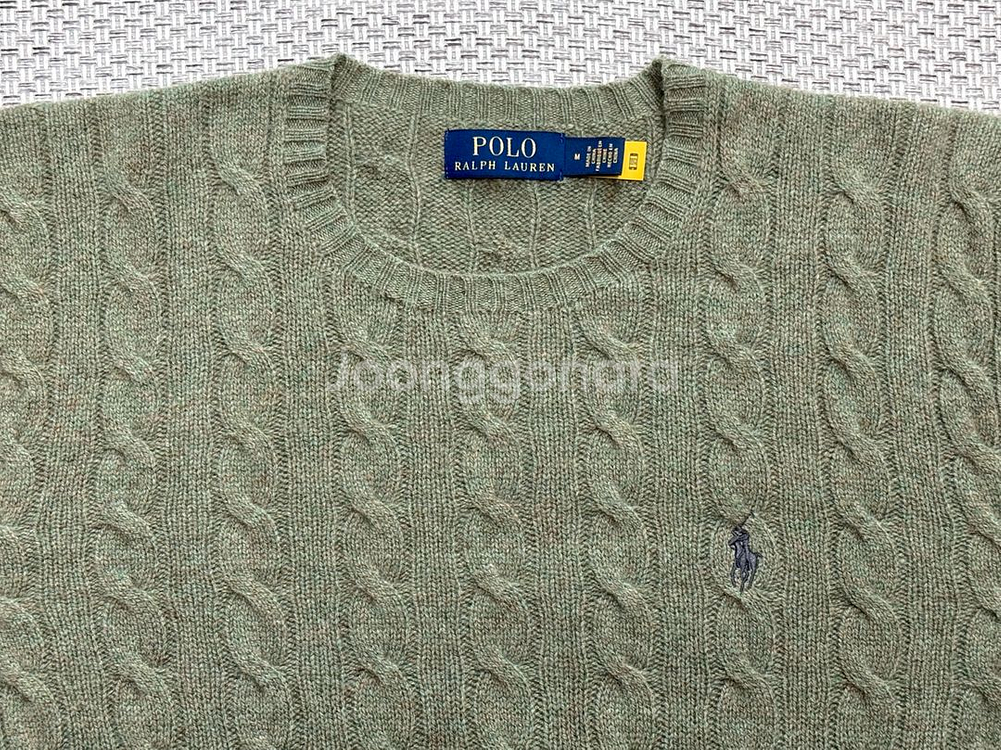 [M] 폴로 정품 케이블 니트 울 캐시미어 스웨터--11
