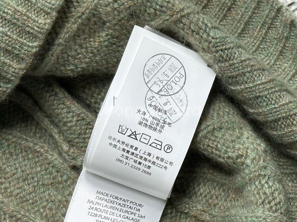 [M] 폴로 정품 케이블 니트 울 캐시미어 스웨터--14