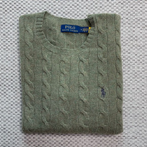 [M] 폴로 정품 케이블 니트 울 캐시미어 스웨터